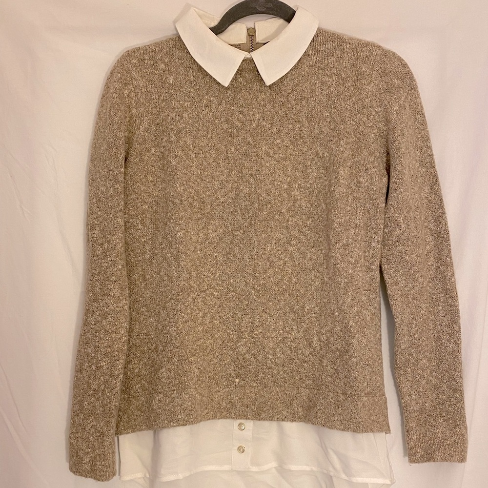 Collared Beige Sweater